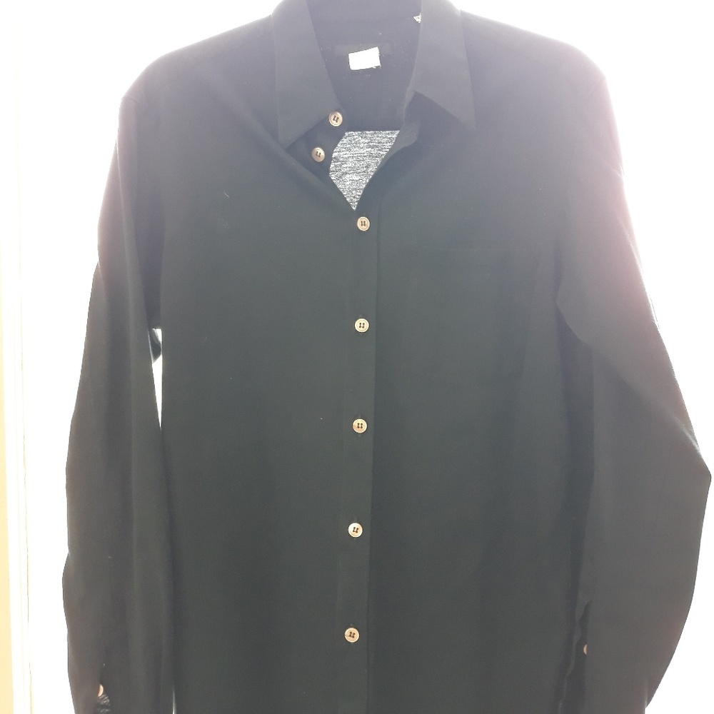 black Helmut Lang long sleeve button up